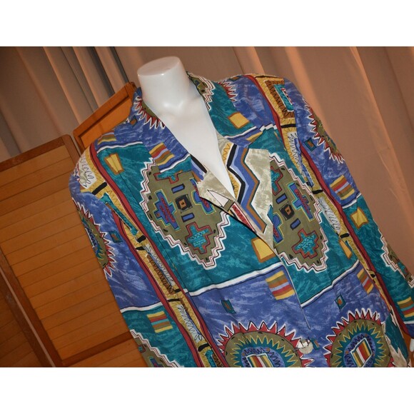 Vintage Blazer Aztec Rio Mod Oversize Style - Picture 3 of 6